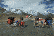 Bikes at the Khunjerab Pass