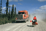 Truck and Cyclist